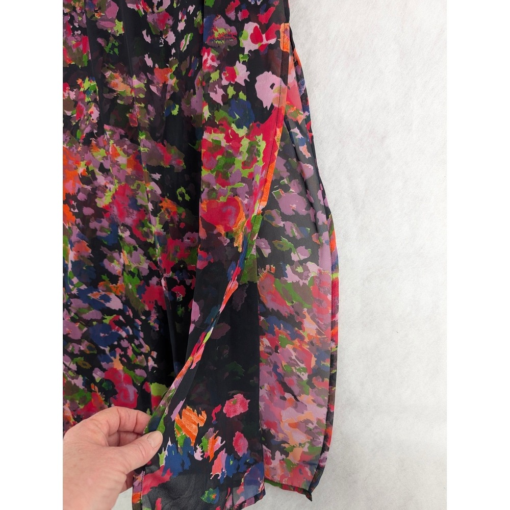 W118 Walter Baker Womens Floral Watercolor Maxi Dress Sleeveless S Racerback - Picture 4 of 13